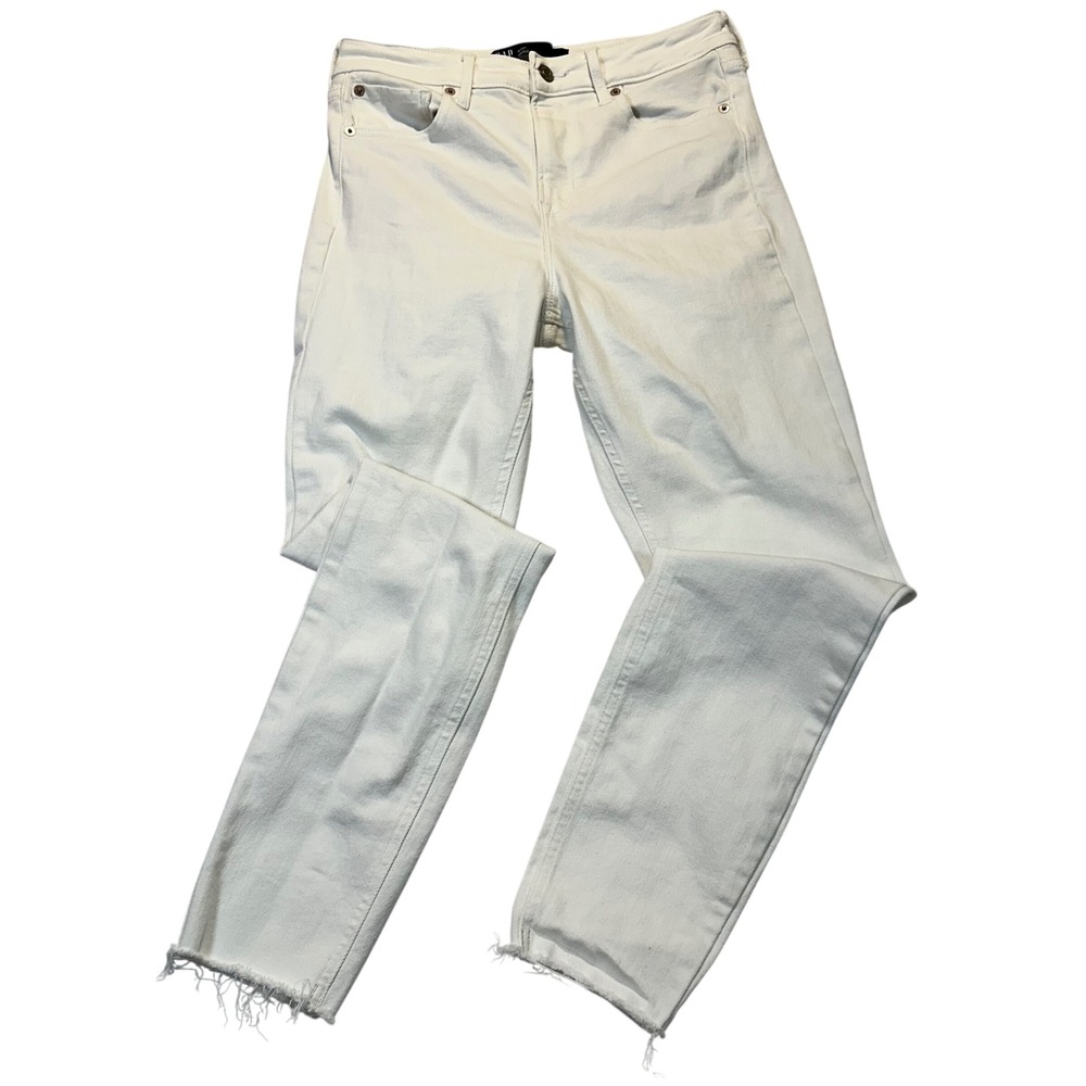 Gap High Rise Universal Legging Women 8/29L White Raw‎ Hem Skinny Jeans